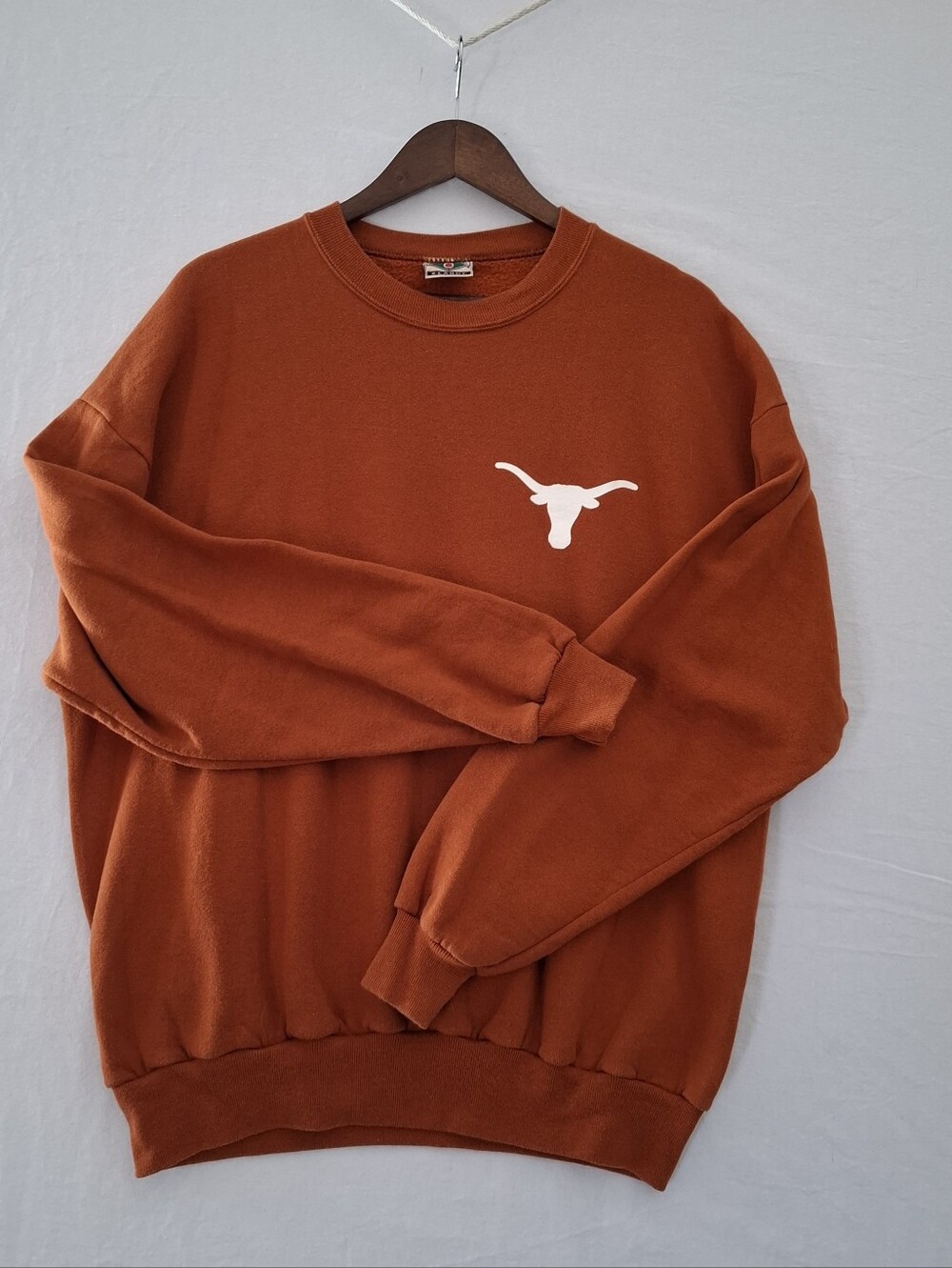 Vintage 1990s Red Oak Texas Longhorns Crewneck Sweatshirt Orange Extra Large UT